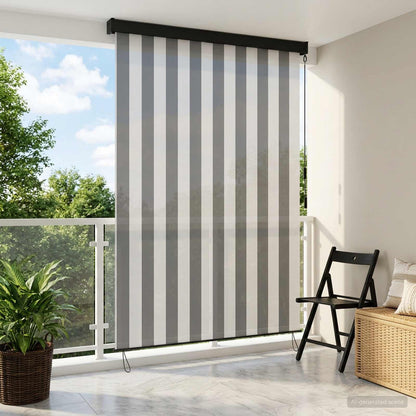 vidaXL Roller Blind Anthracite and White 100 x 250 cm