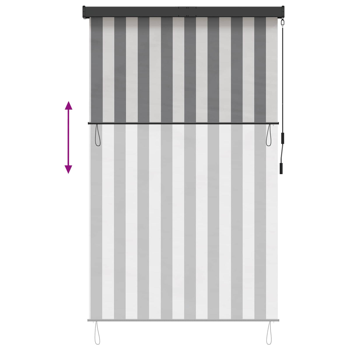 vidaXL Roller Blind Anthracite and White 120 x 250 cm