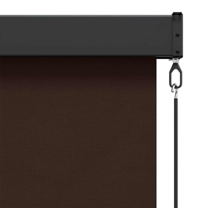vidaXL Roller Blind Brown 140 x 250 cm Fabric and Aluminum