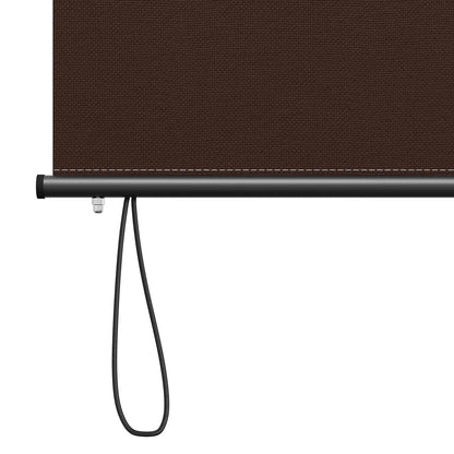 vidaXL Roller Blind Brown 140 x 250 cm Fabric and Aluminum