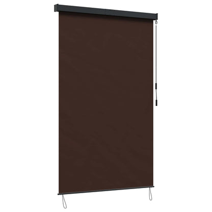 vidaXL Roller Blind Brown 140 x 250 cm Fabric and Aluminum