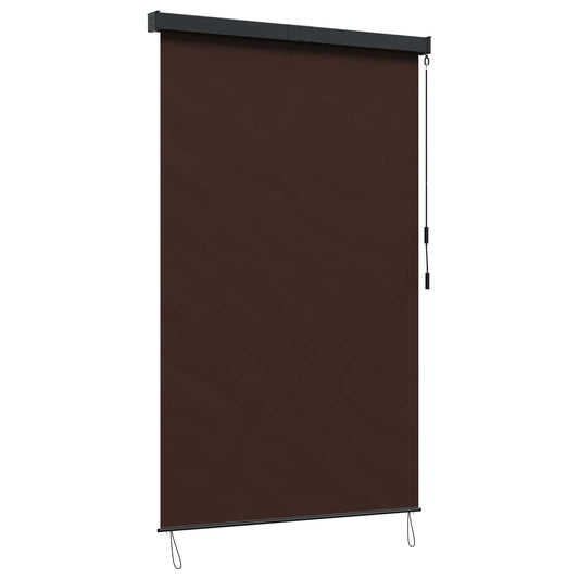 vidaXL Roller Blind Brown 140 x 250 cm Fabric and Aluminum