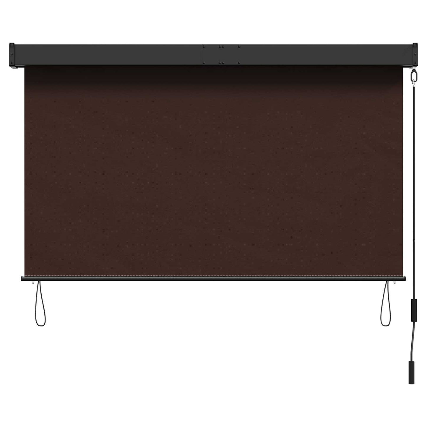 vidaXL Roller Blind Brown 140 x 250 cm Fabric and Aluminum