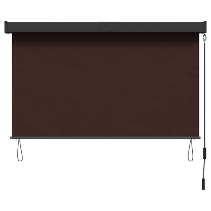 vidaXL Roller Blind Brown 140 x 250 cm Fabric and Aluminum