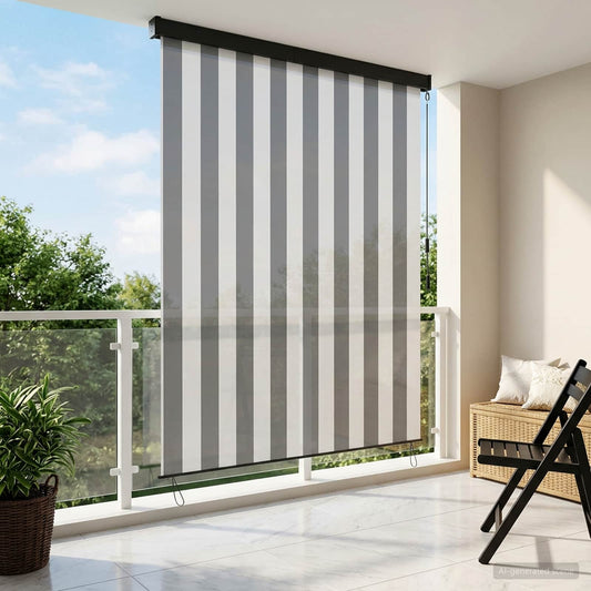 vidaXL Roller Blind Anthracite and White 180 x 250 cm