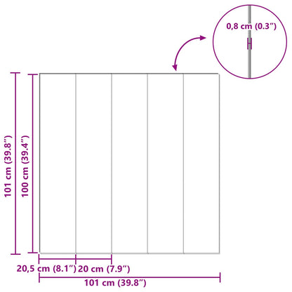 vidaXL Laminate Flooring 5 pcs Light Lavender 101 x 20 x 0.8 cm