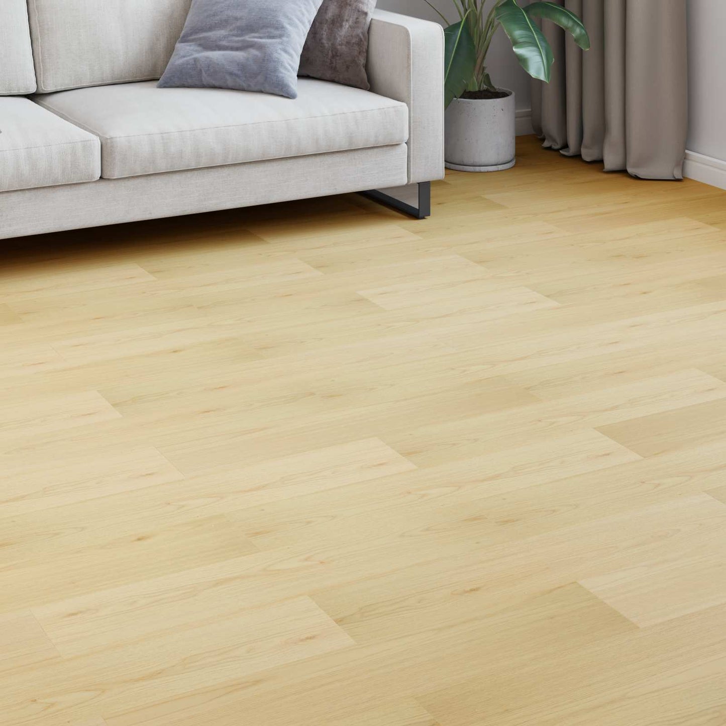 vidaXL Laminate Flooring 15 pcs Soft Beige 101 x 20 x 0.8 cm