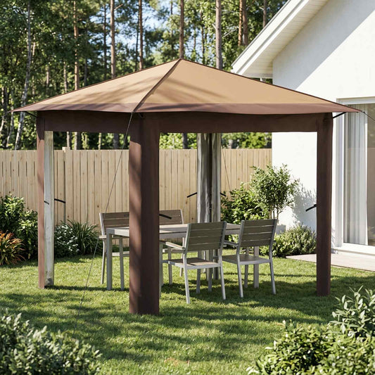 vidaXL Gazebo without Sidewall 2.6 x 2.6 m Beige and Brown
