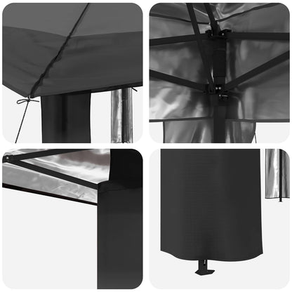 vidaXL Gazebo without Sidewall 2.6 x 2.6 m Light Grey and Anthracite