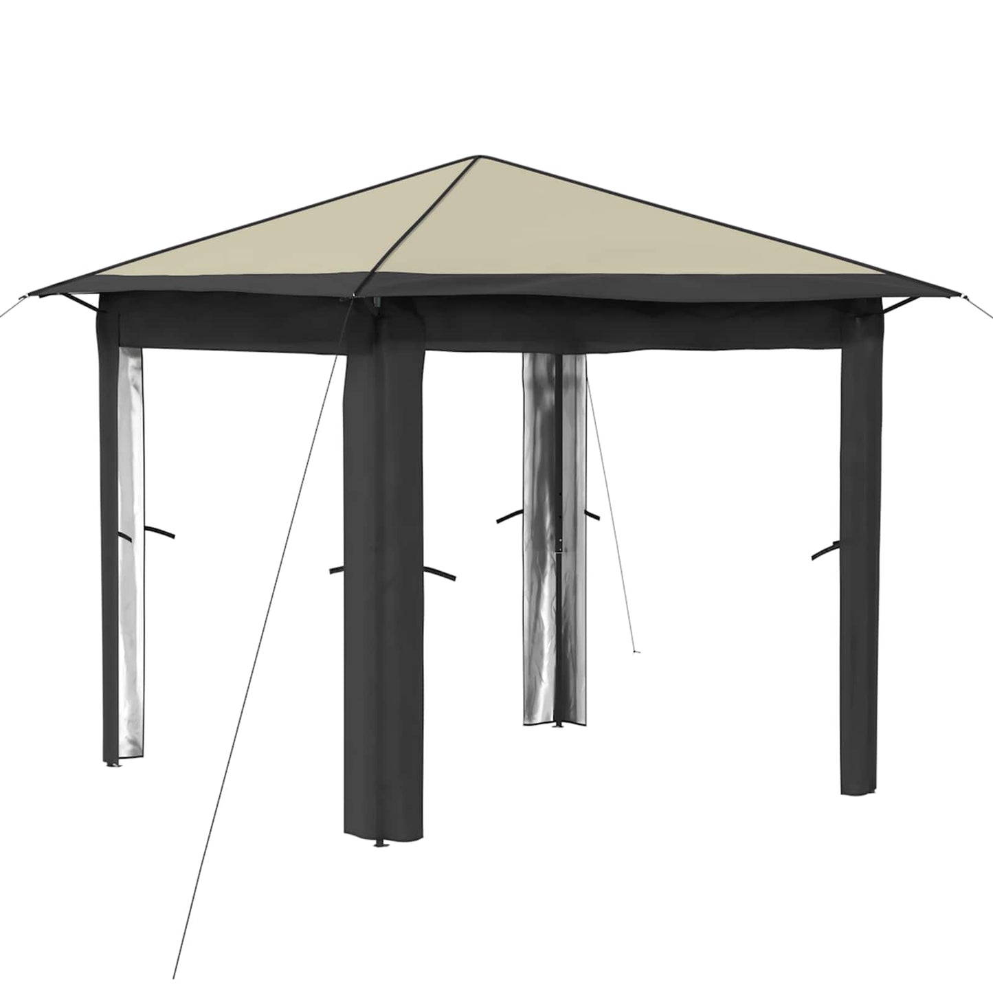 vidaXL Gazebo without Sidewall 2.6 x 2.6 m Cream and Anthracite