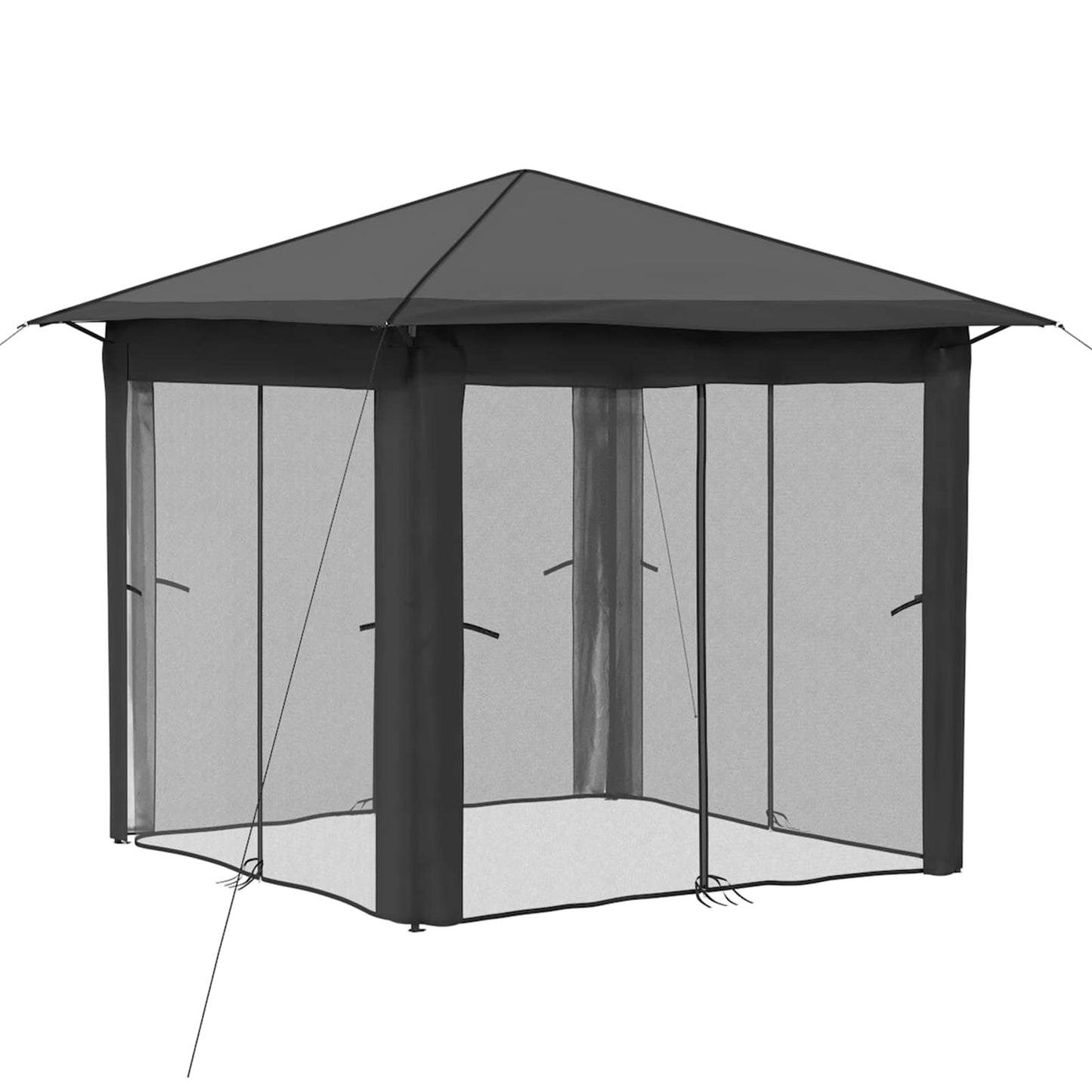 vidaXL Gazebo with 4 Sidewalls 2.6 x 2.6 m Light Grey and Anthracite