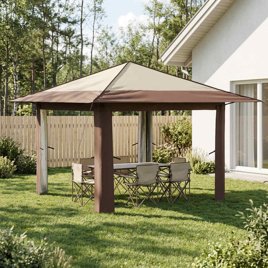 vidaXL Gazebo without Sidewall Cream and Brown