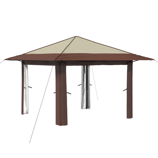 vidaXL Gazebo without Sidewall Cream and Brown