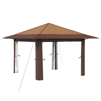 vidaXL Gazebo without Sidewall 3.3 x 3.3 m Beige and Brown