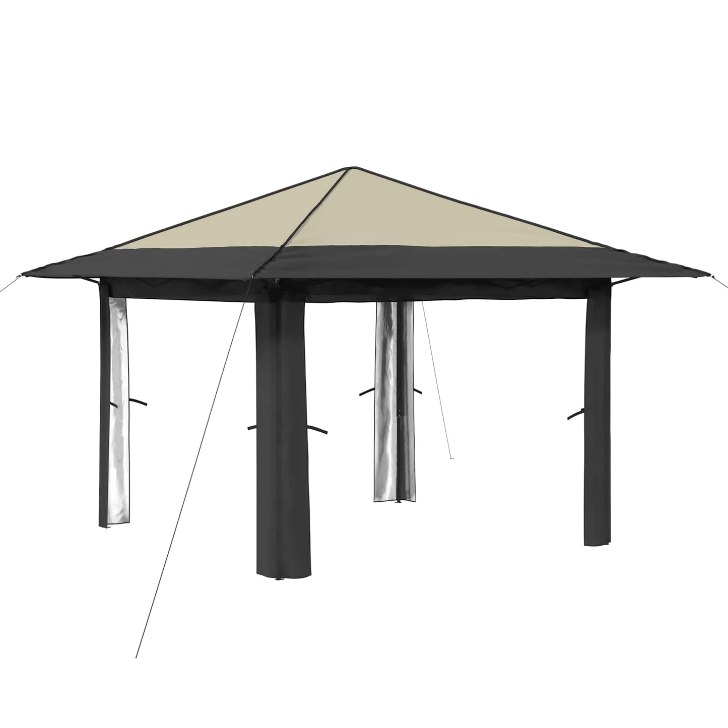 vidaXL Gazebo without Sidewall 3.3 x 3.3 m Cream and Anthracite