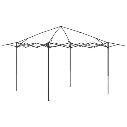 vidaXL Gazebo with 4 Sidewalls 3.3 x 3.3 m Cream and Brown