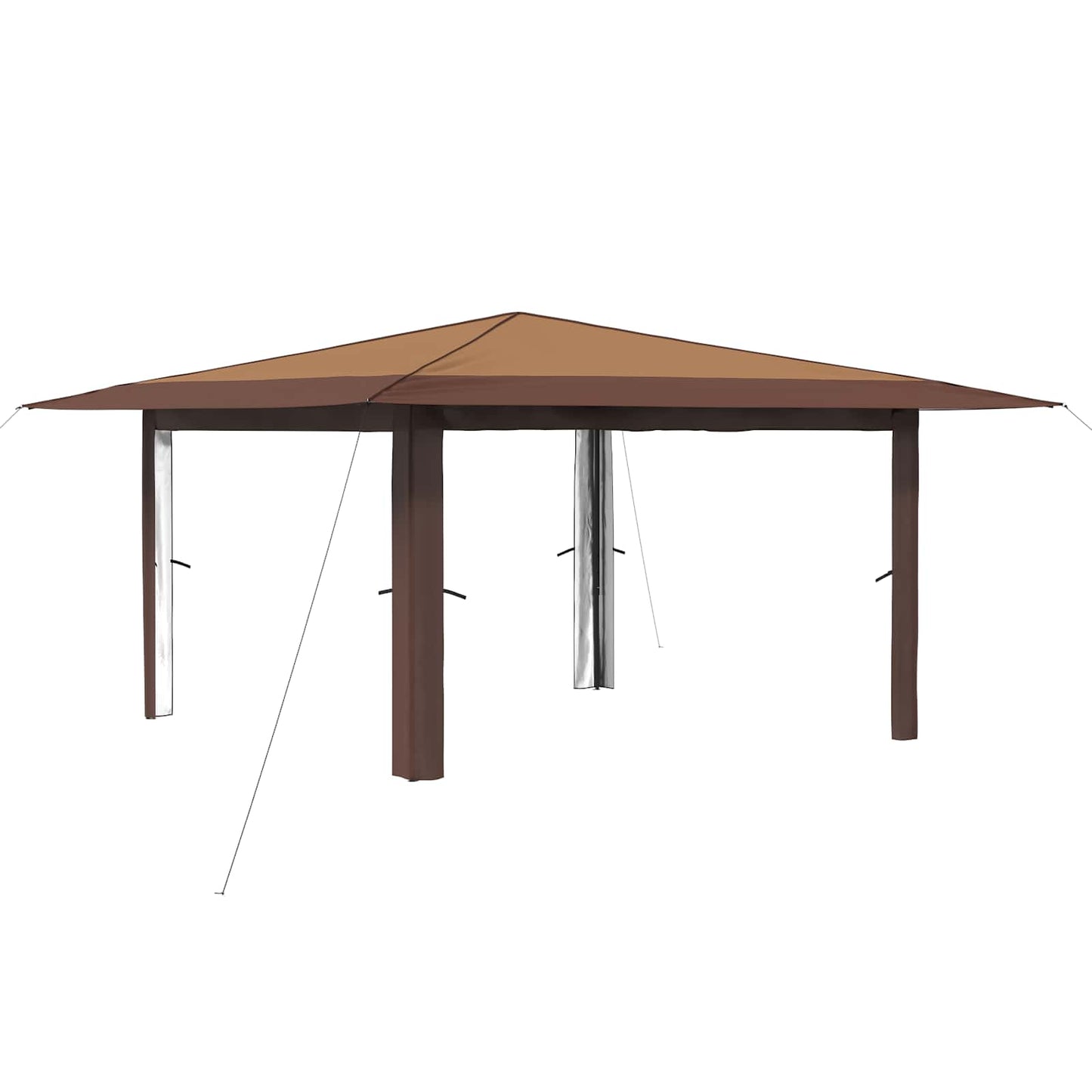 vidaXL Gazebo without Sidewall 4 x 4 m Beige and Brown