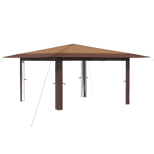 vidaXL Gazebo without Sidewall 4 x 4 m Beige and Brown
