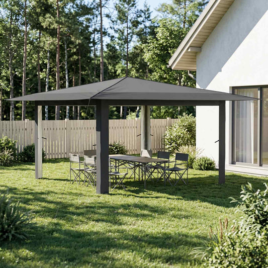 vidaXL Gazebo without Sidewall 4 x 4 m Light Grey and Anthracite