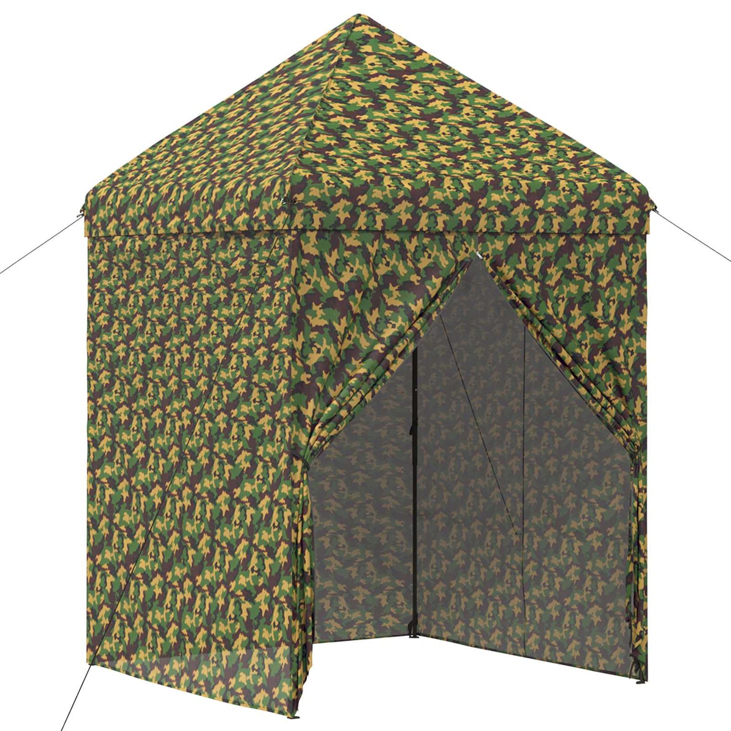 vidaXL Canopy Tent with 4 Sidewalls 3 x 3 m Army Camouflage