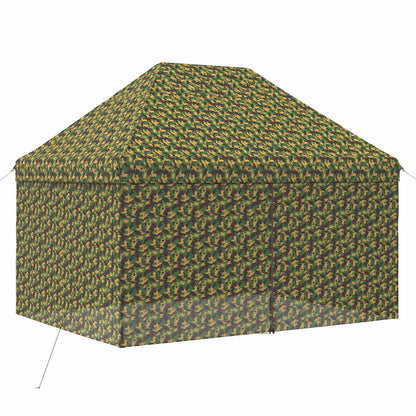 vidaXL Canopy Tent with 4 Sidewalls 2.95 x 4.1 m Army Camouflage