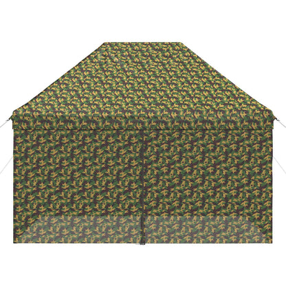 vidaXL Canopy Tent with 4 Sidewalls 2.95 x 4.1 m Army Camouflage
