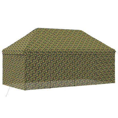 vidaXL Canopy Tent with 4 Sidewalls 2.9 x 5.8 m Army Camouflage