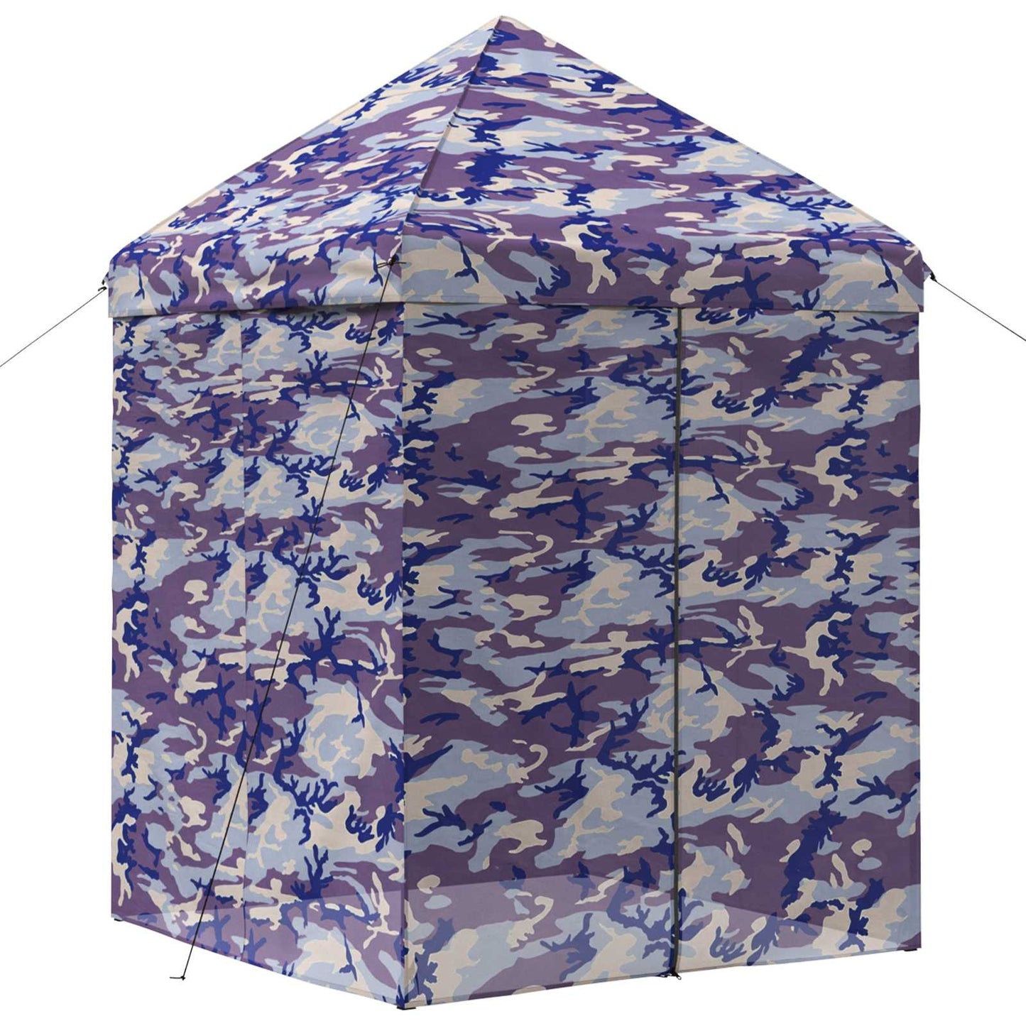 vidaXL Pop-up Gazebo with 4 Sidewalls 3 x 3 m Blue Camouflage
