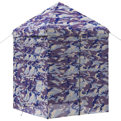 vidaXL Pop-up Gazebo with 4 Sidewalls 3 x 3 m Blue Camouflage