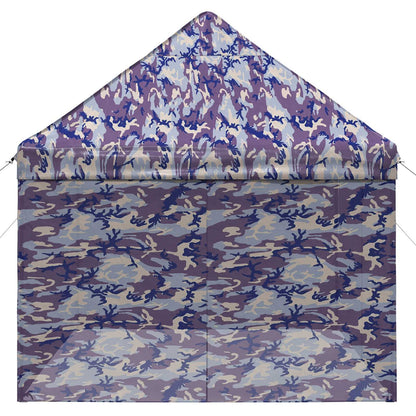 vidaXL Pop-up Gazebo with 4 Sidewalls 2.9 x 4.3 m Blue Camouflage
