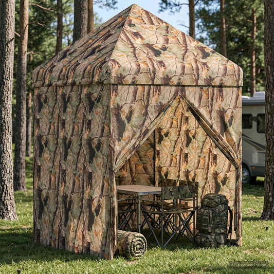 vidaXL Pop-up Gazebo with 4 Sidewalls 2 x 2 m Forest Camouflage