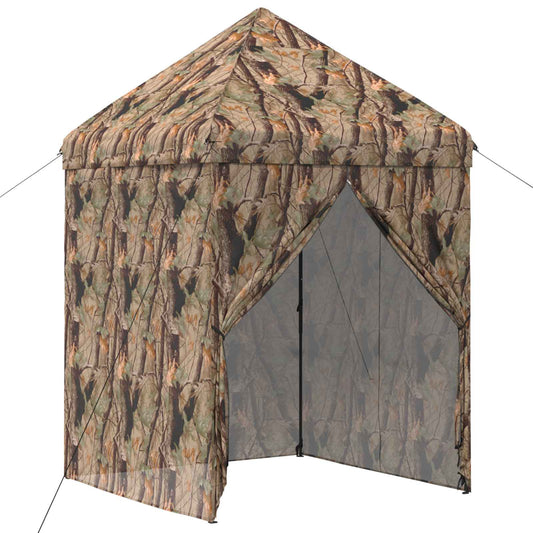 vidaXL Pop-up Gazebo with 4 Sidewalls 3 x 3 m Forest Camouflage