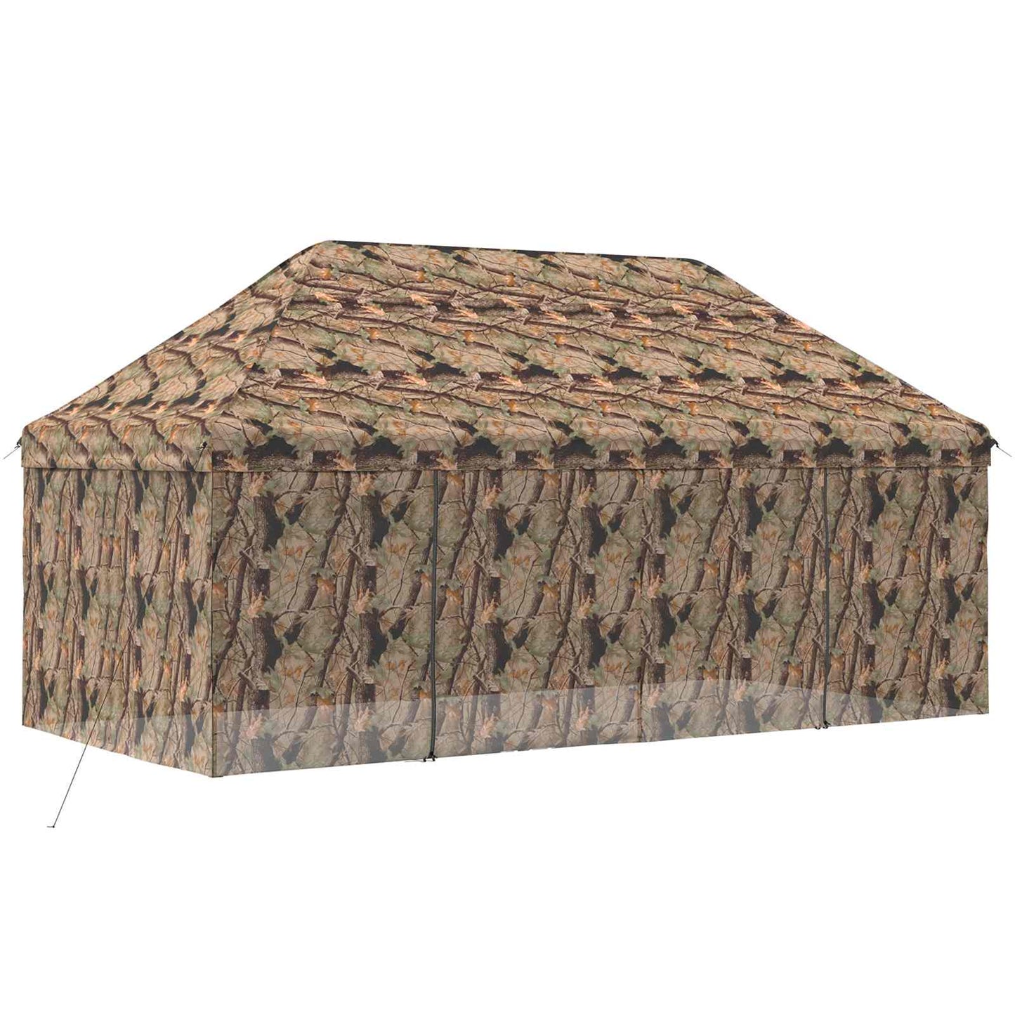 vidaXL Pop-up Gazebo with 4 Sidewalls 3 x 6 m Forest Camouflage