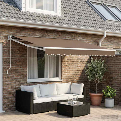 vidaXL Awning Replacement Fabric Taupe 3.5 x 2 m Polyester