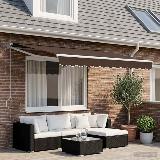 vidaXL Awning Replacement Fabric Taupe 4 x 2 m Polyester