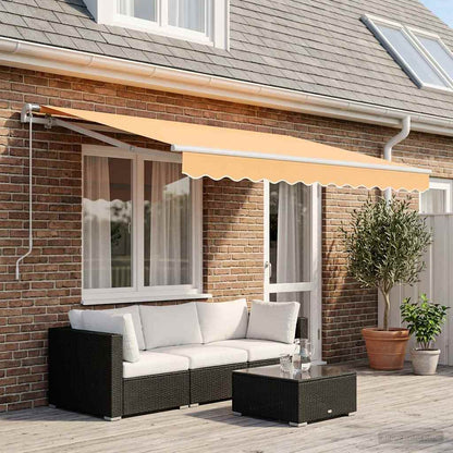 vidaXL Awning Replacement Fabric Sand 4 x 3 m Polyester
