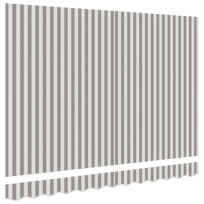 vidaXL Awning Replacement Fabric Light Grey and White 4 x 3.5 m