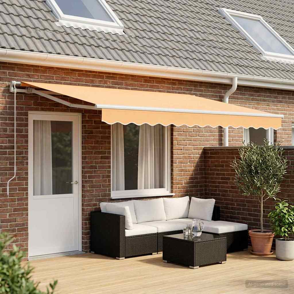 vidaXL Awning Replacement Fabric Sand 4.5 x 3 m Polyester
