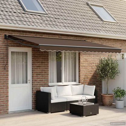 vidaXL Awning Replacement Fabric Taupe 4.5 x 3 m Polyester