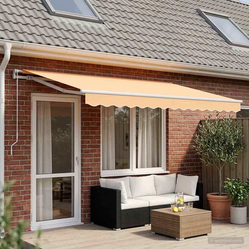 vidaXL Awning Replacement Fabric Sand 5 x 3 m Polyester