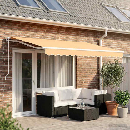 vidaXL Awning Replacement Fabric Sand 5 x 3.5 m Polyester
