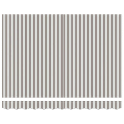 vidaXL Awning Replacement Fabric Light Grey and White 6 x 3 m