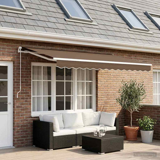 vidaXL Awning Replacement Fabric Taupe 6 x 3 m Polyester