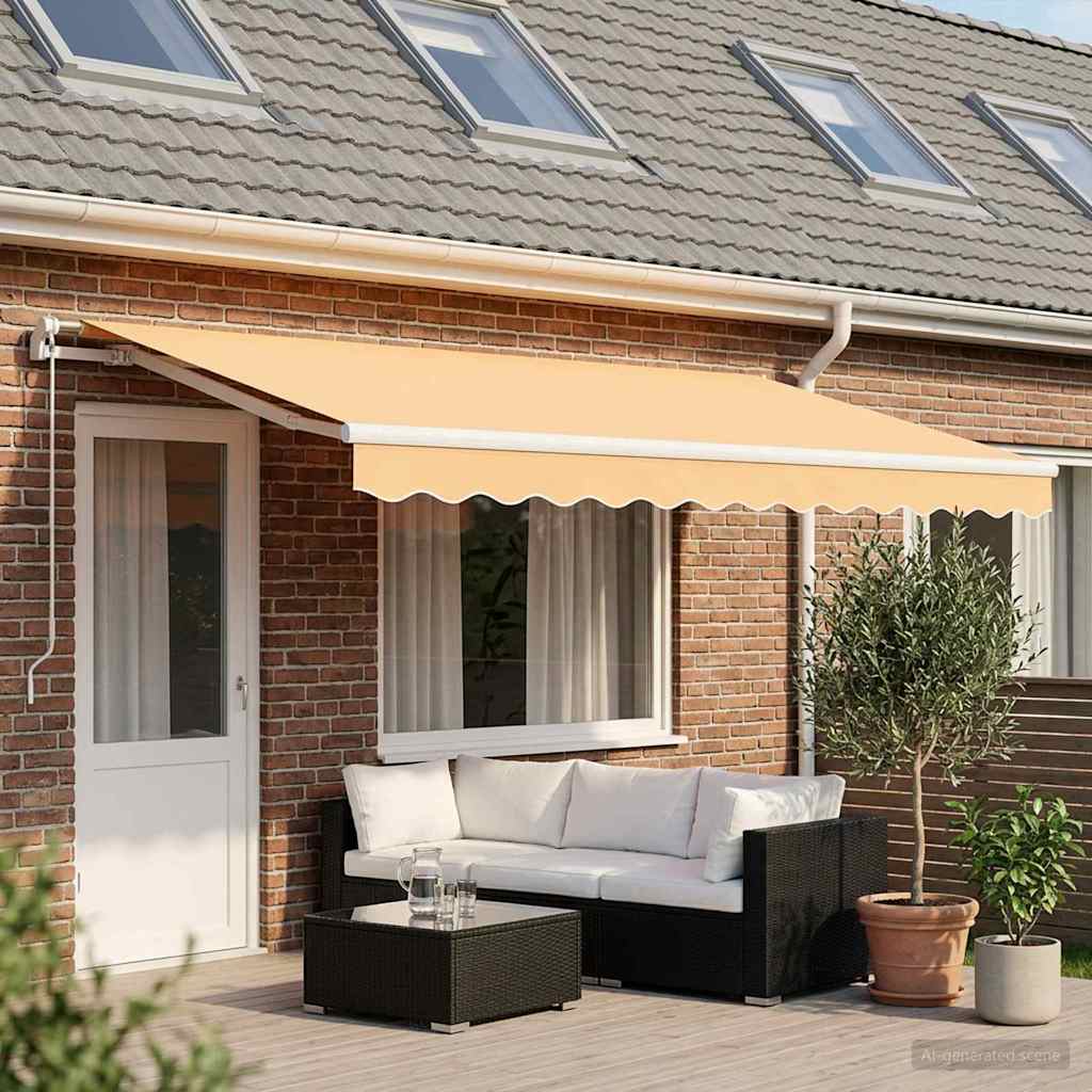 vidaXL Awning Replacement Fabric Sand 6 x 3.5 m Polyester