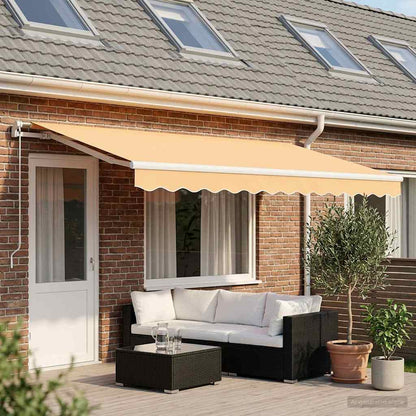 vidaXL Awning Replacement Fabric Sand 6 x 3.5 m Polyester
