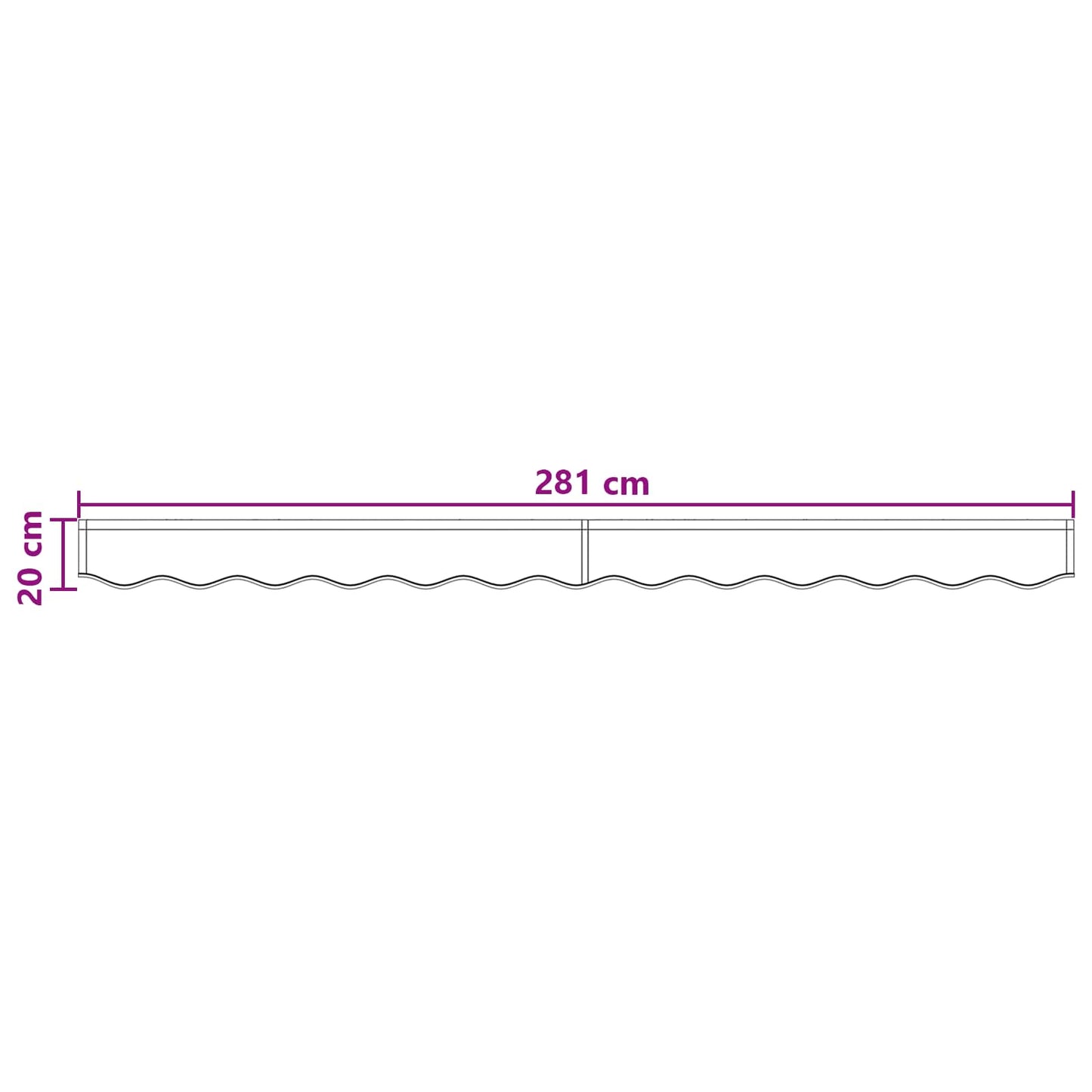 vidaXL Awning Valance Replacement Taupe 3 m Polyester