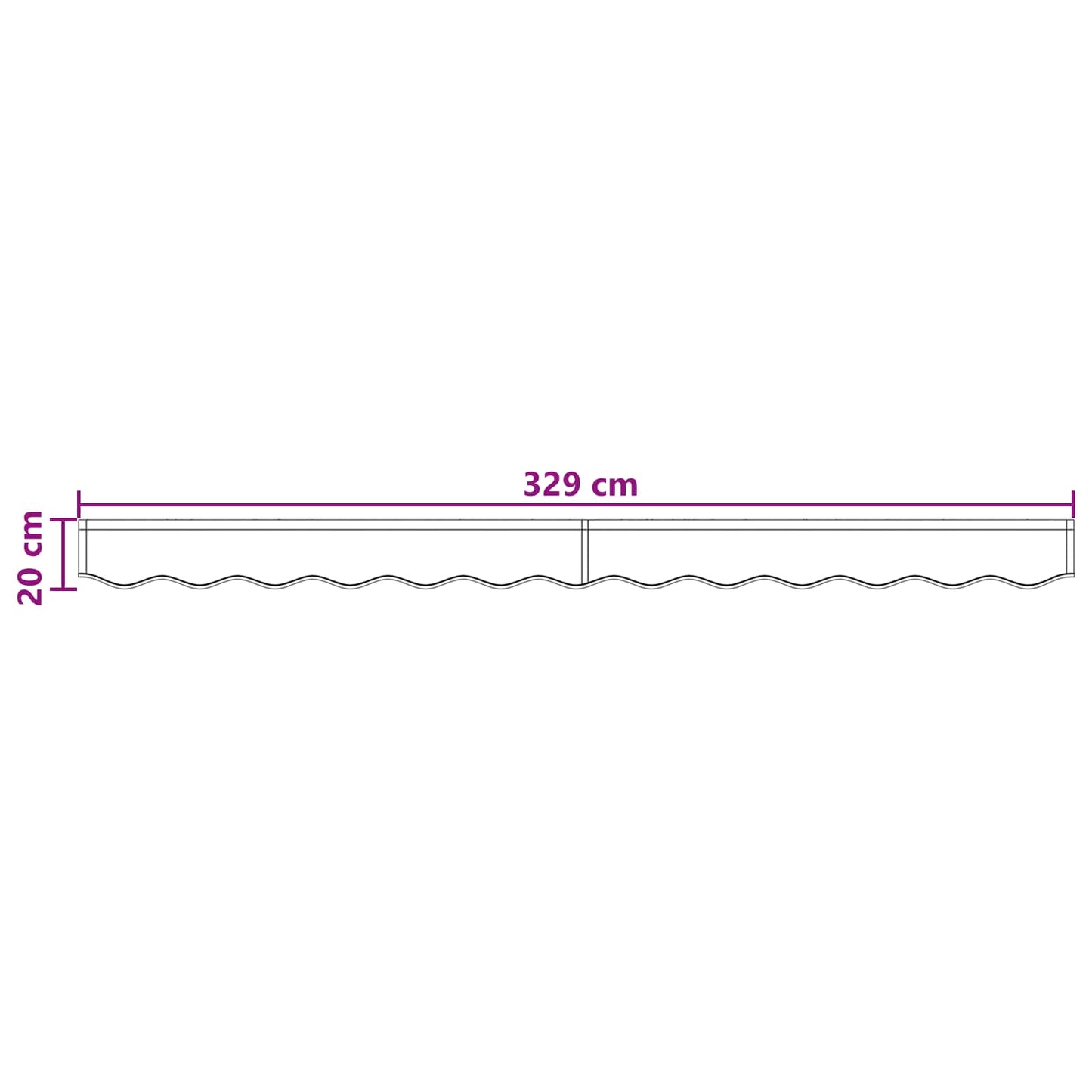 vidaXL Awning Valance Replacement Polyester