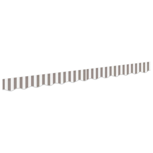 vidaXL Awning Valance Replacement Light Grey and White 4 m Polyester