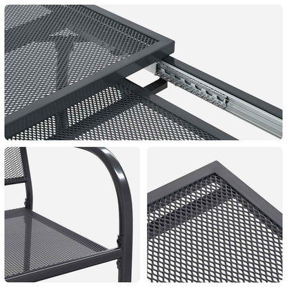 vidaXL Garden Dining Set 9 pcs Anthracite 212 x 90 x 76 cm