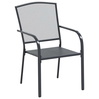 vidaXL Garden Dining Set 9 pcs Anthracite 212 x 90 x 76 cm